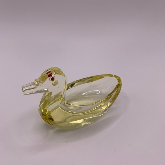 Other - Vintage made in Germany yellow crystal duck tray